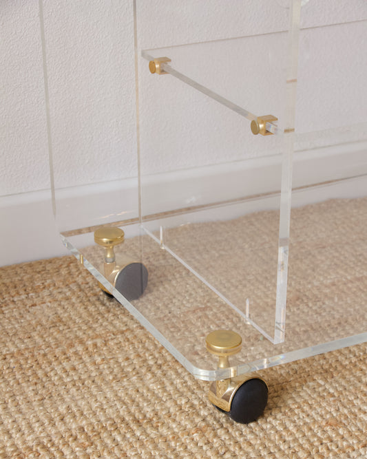 Meuble plexiglass années 70 par David Lange