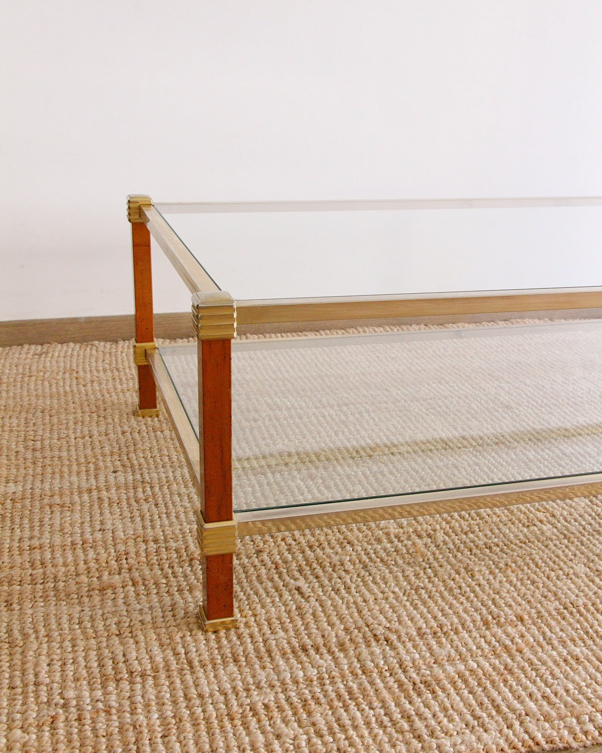 Table basse double plateau années 70