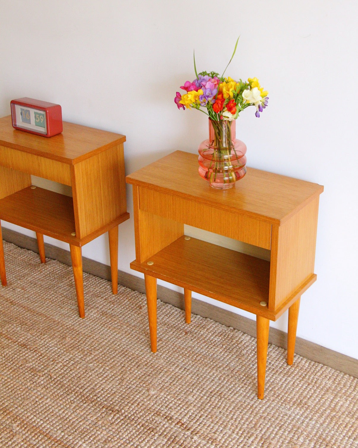 Paire de tables de chevet, années 50/60