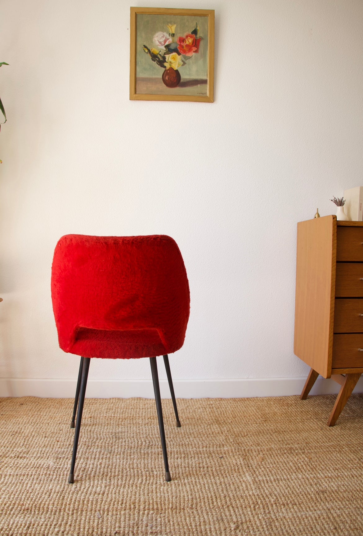 Chaise cocktail moumoute, années 70