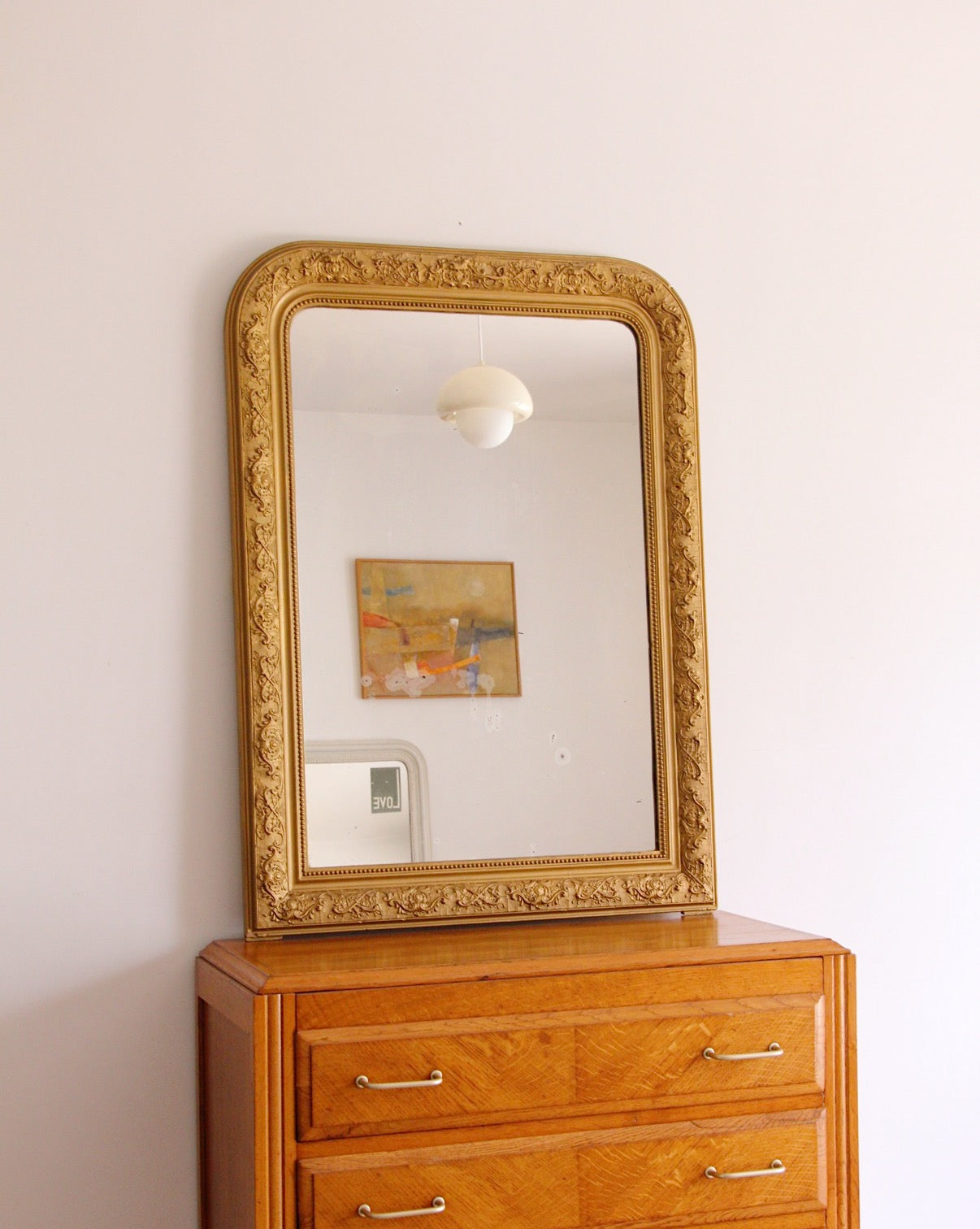 Miroir Louis-Philippe Doré Vintage - Brocante Vannes Décoration et mobilier vintage 
