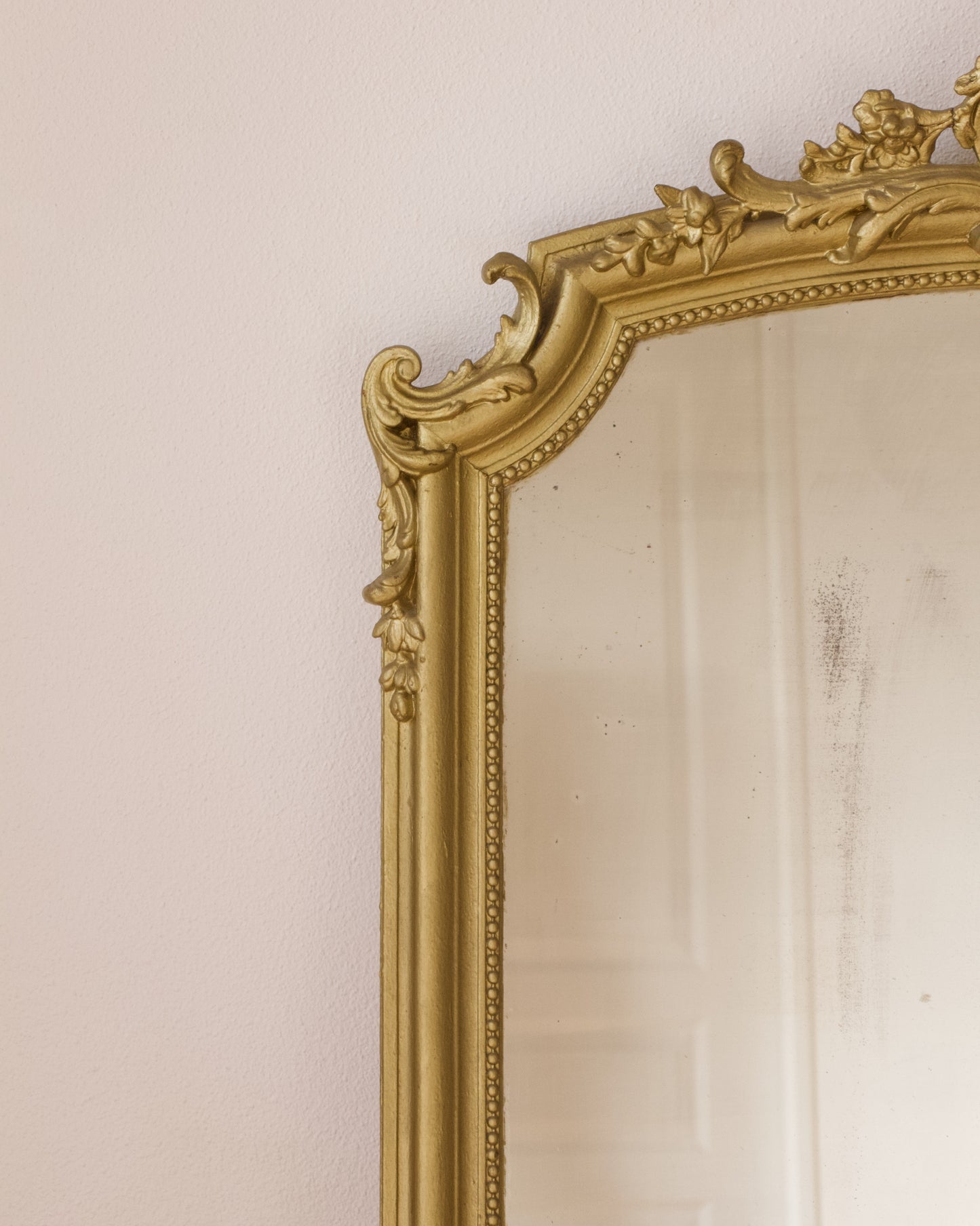 Grand miroir d'époque Napoléon III doré - Brocante Vannes Décoration Meuble Vintage