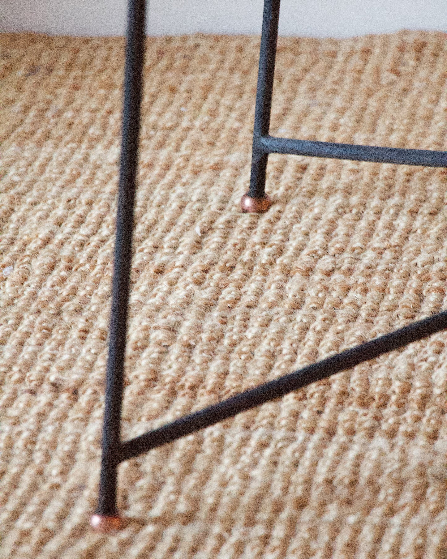 Table basse vintage verre métal années 50