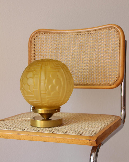 Lampe à poser globe vintage art déco - Pépites Décoration Mobilier - Brocante Vannes