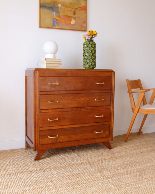 Commode vintage pieds compas années 50 - Brocante Vannes Décoration & Meubles Vintage