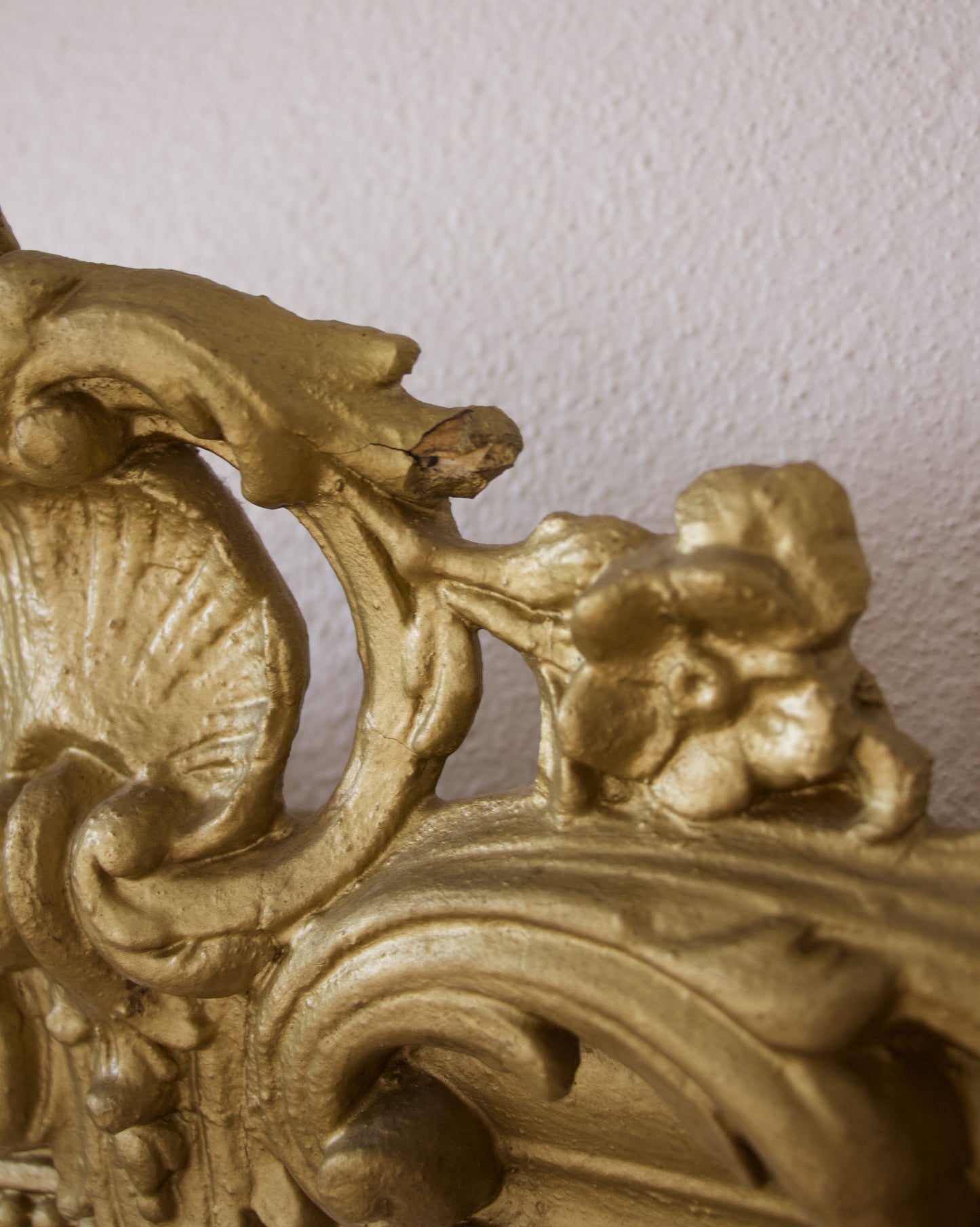 Grand miroir d'époque Napoléon III doré - Brocante Vannes Décoration Meuble Vintage