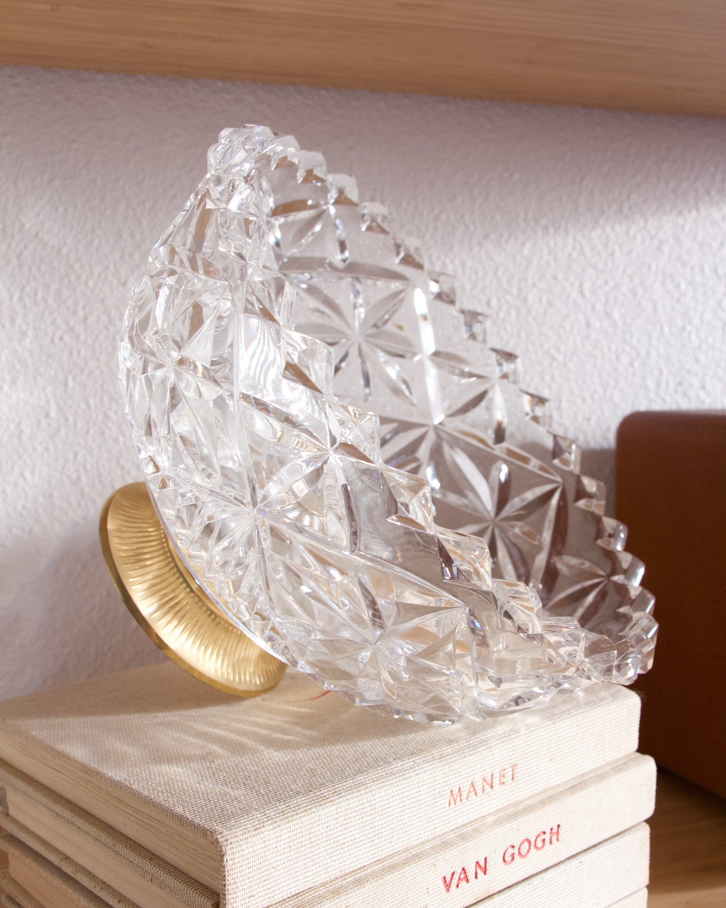 Ancienne coupe en cristal de bavière sur pied - Brocante Vannes Décoration Meubles Vintage 