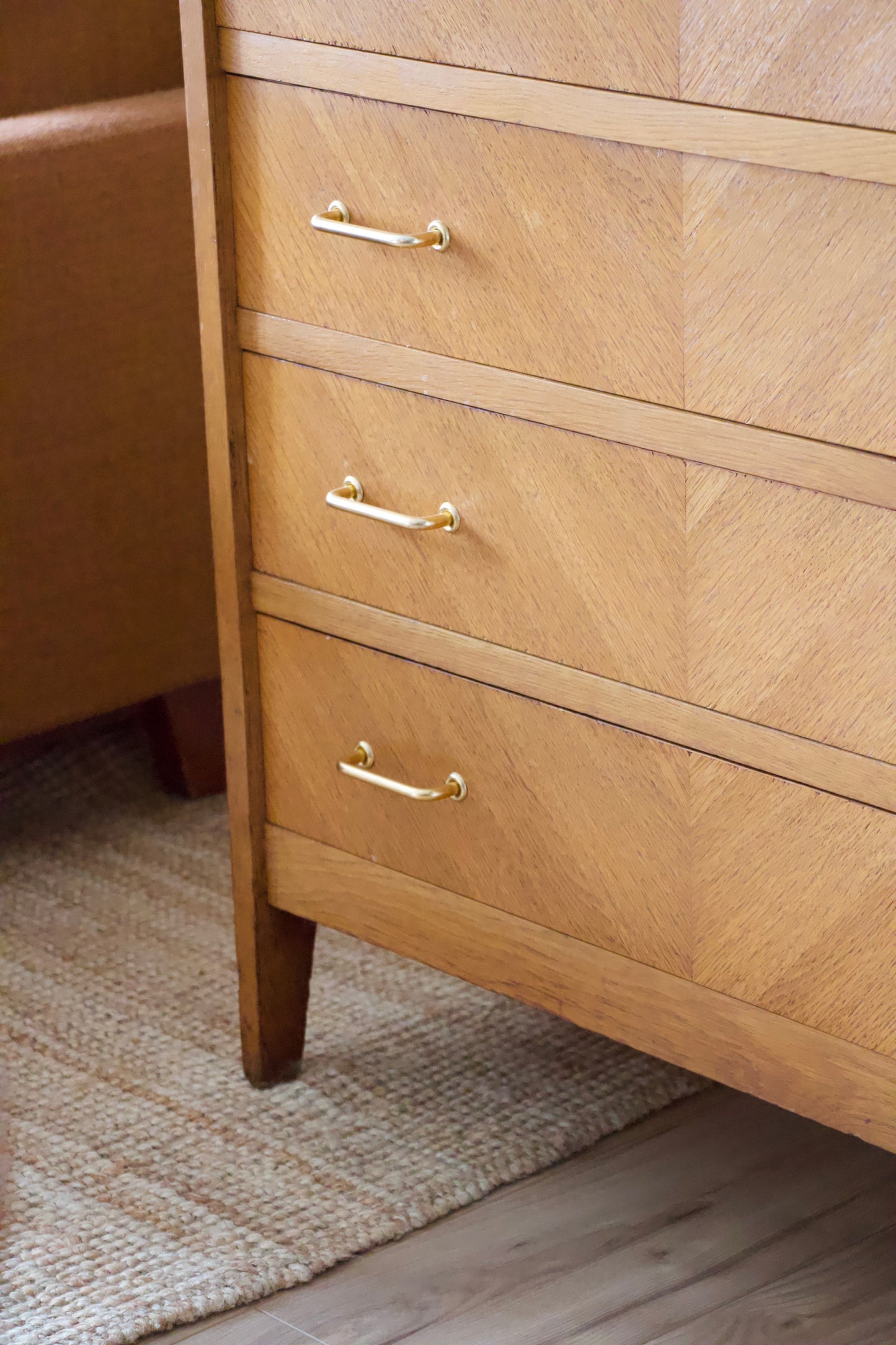 Commode années 60 placage chêne