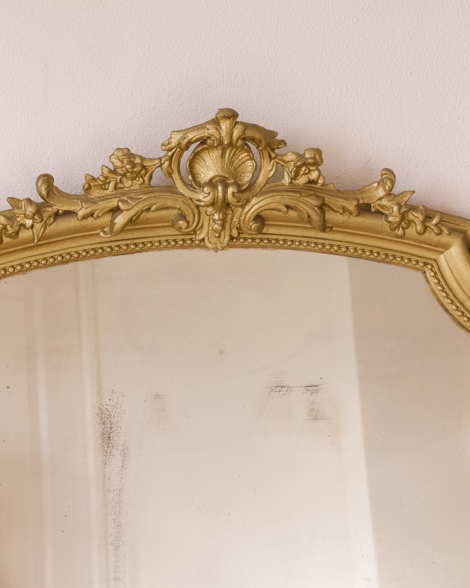 Grand miroir d'époque Napoléon III doré - Brocante Vannes Décoration Meuble Vintage