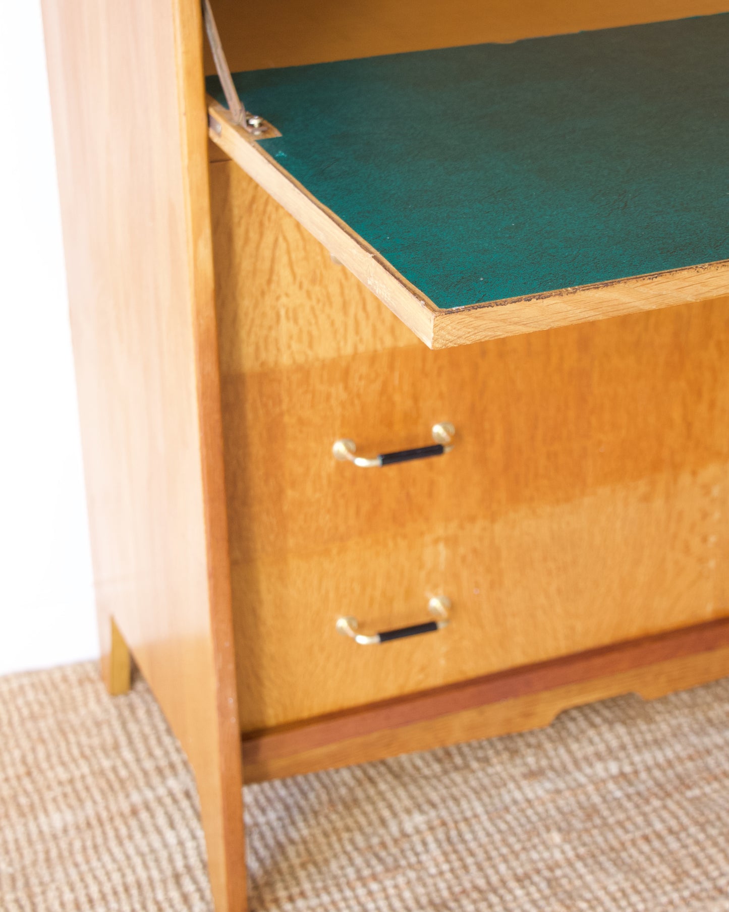 Secrétaire placage chêne années 50/60