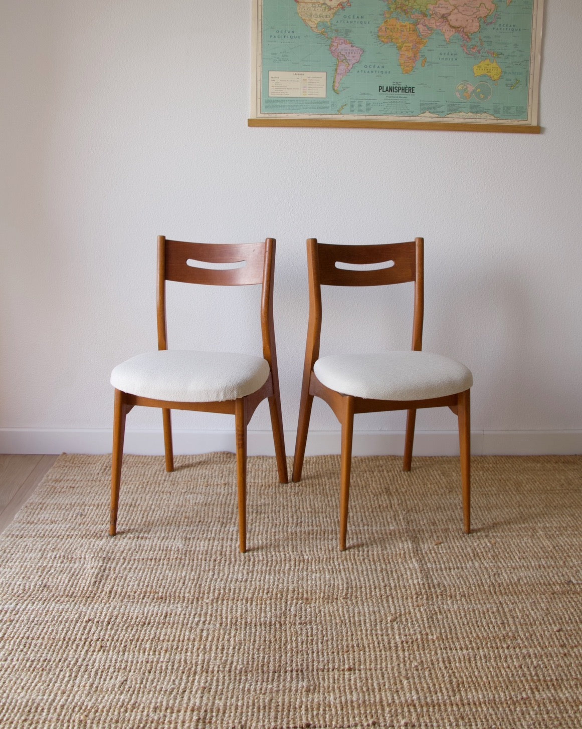 Paire de chaises style scandinave années 60 - Brocante Vannes Mobilier & Décoration Vintage