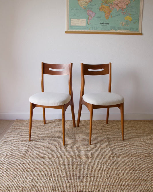 Paire de chaises style scandinave années 60 - Brocante Vannes Mobilier & Décoration Vintage