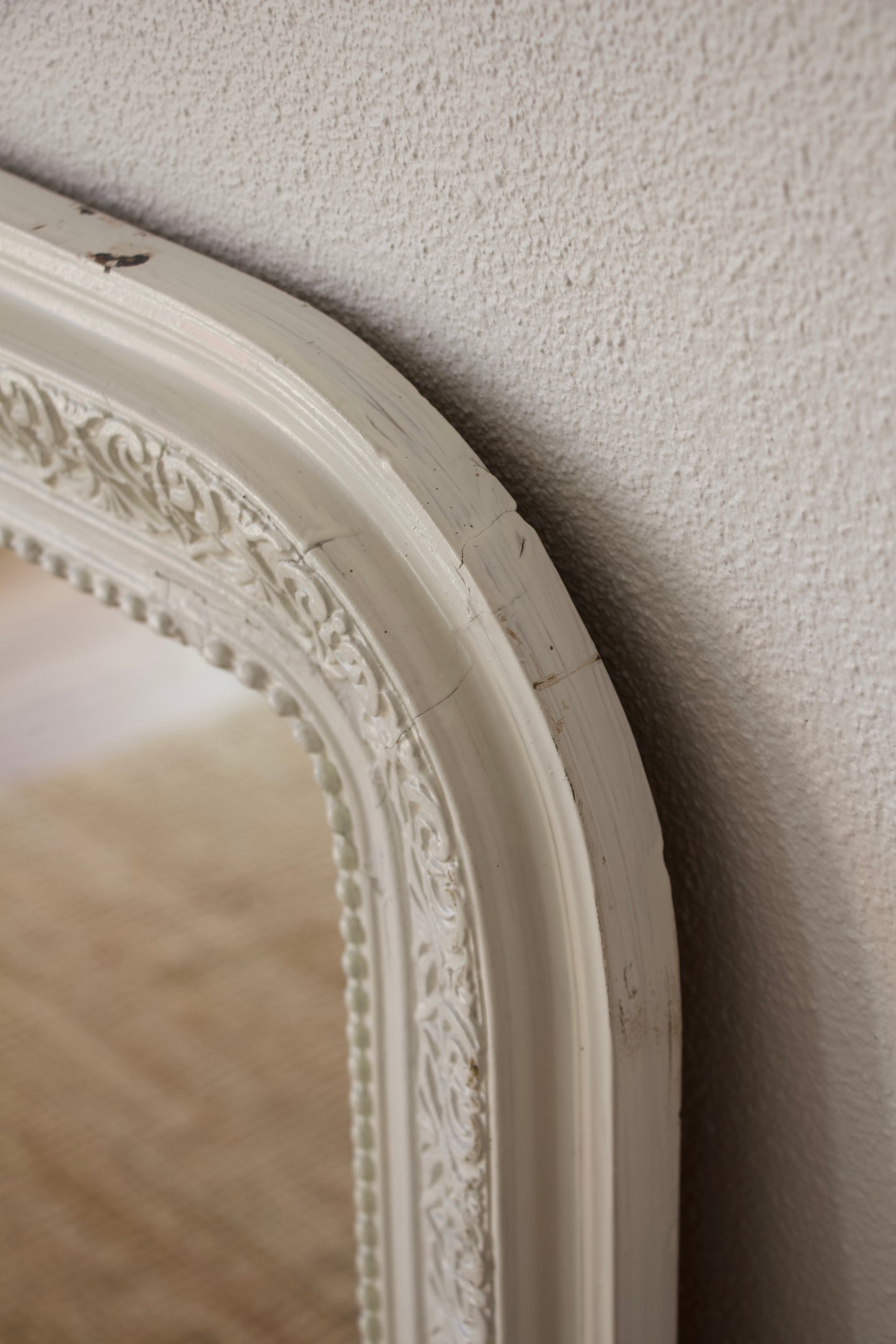 Grand miroir Louis-Philippe blanc