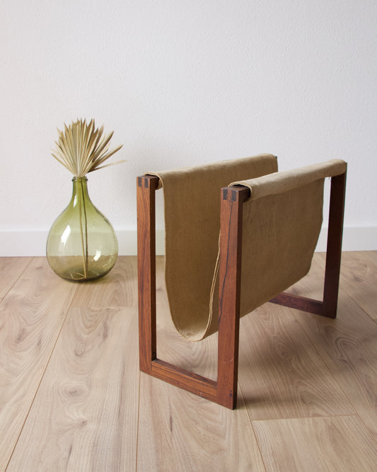 Porte-revue scandinave en palissandre années 60 - Pépites Déco Vintage Brocante Vannes