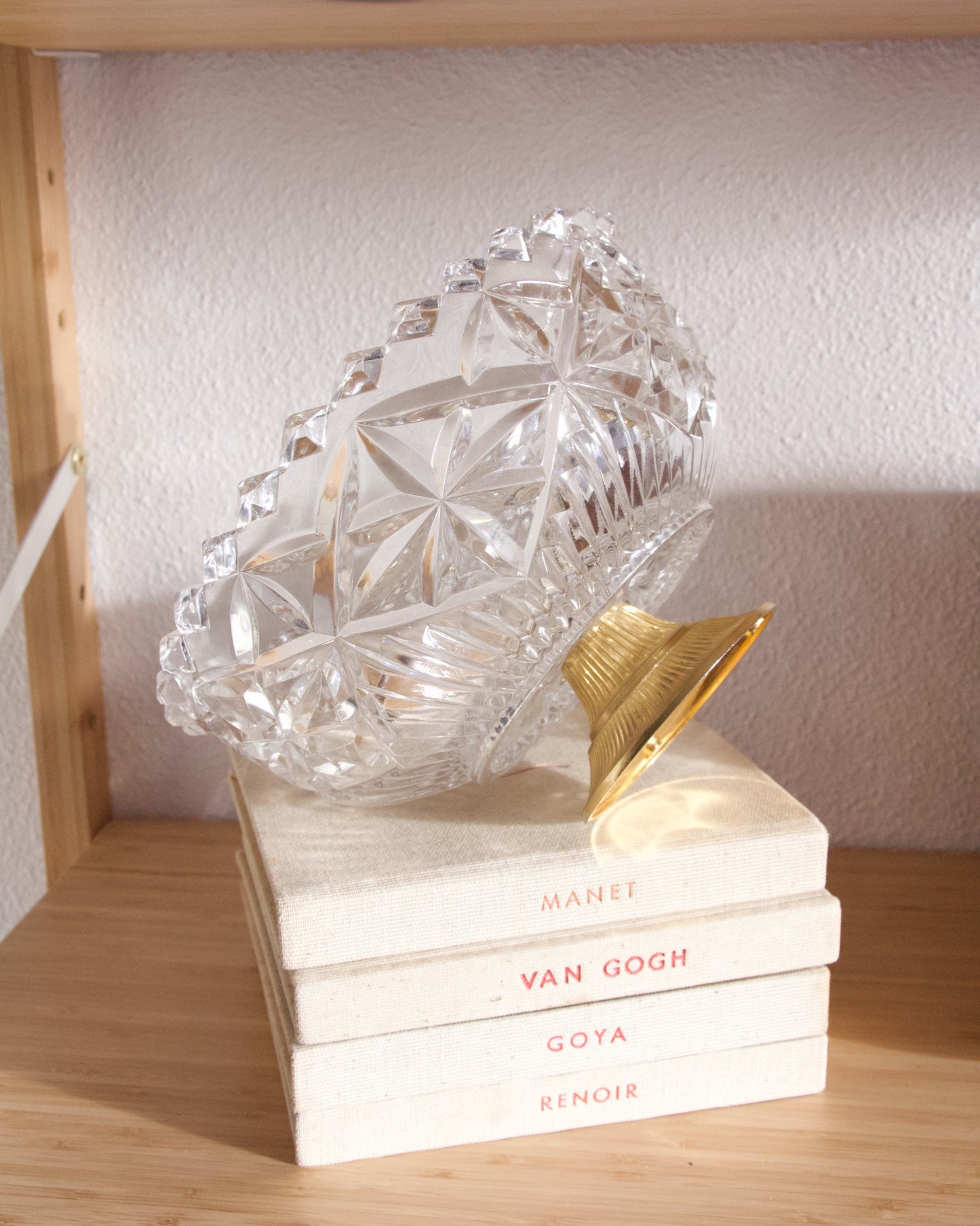 Ancienne coupe en cristal de bavière sur pied - Brocante Vannes Décoration Meubles Vintage 