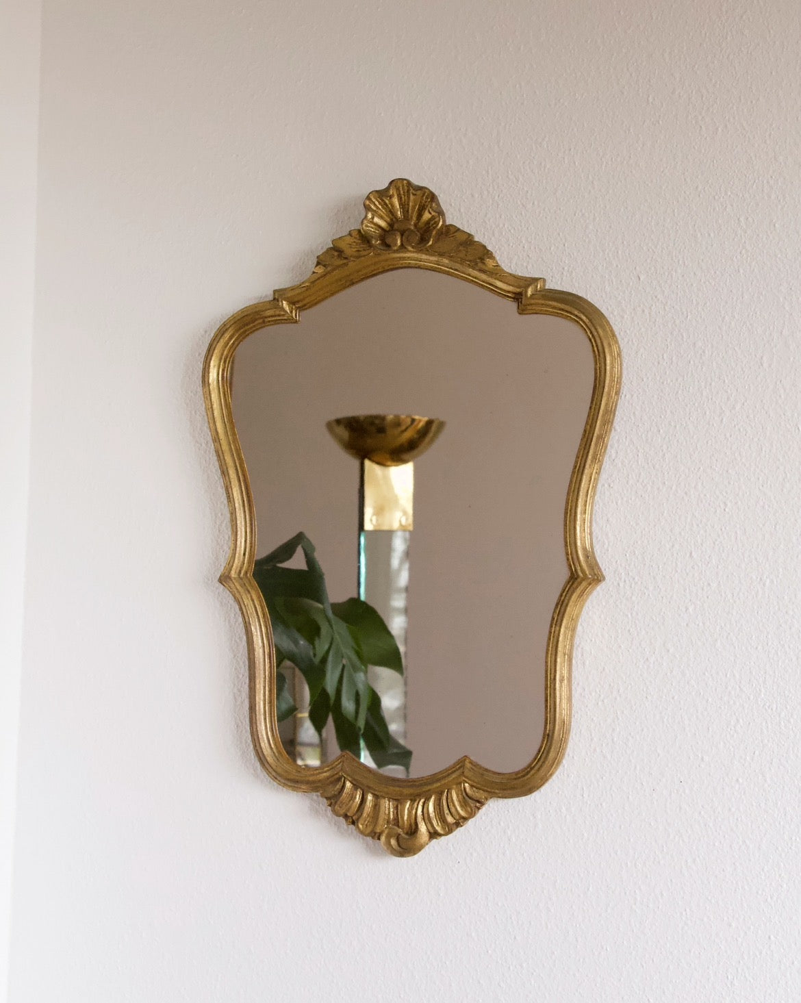 Miroir vintage baroque doré - Brocante Vannes Meubles et Décoration Vintage