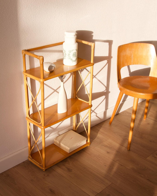 Étagère rotin années 60 - Pépites Déco Vintage Brocante Vannes