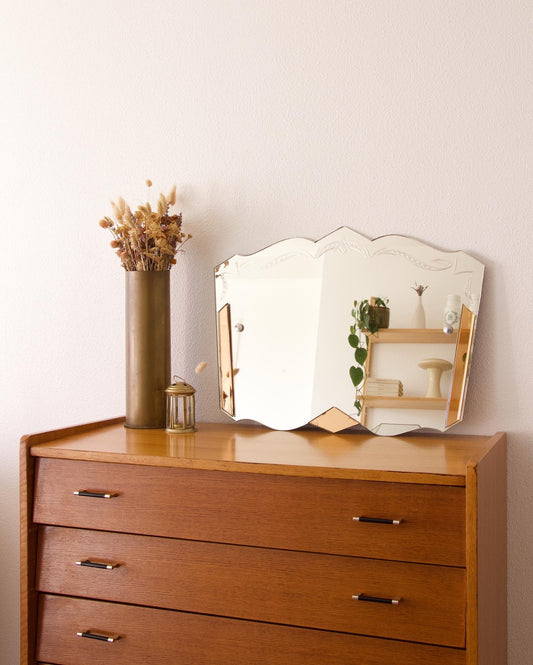 Miroir vénitien style art déco années 50 - Brocante Vannes - Décoration Vintage