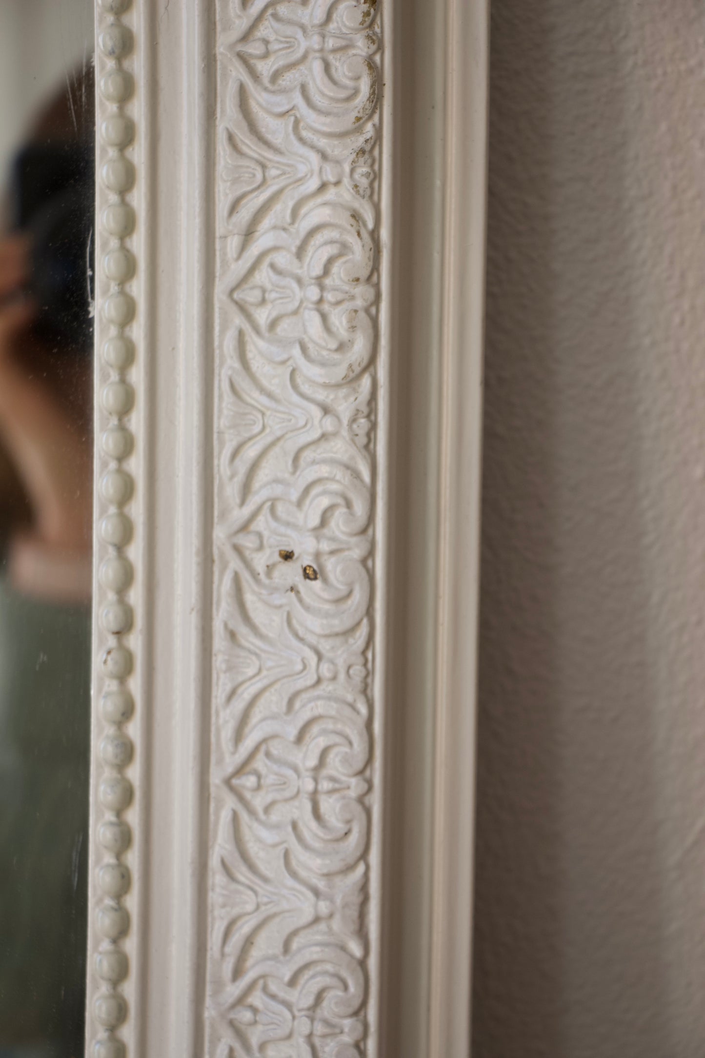 Grand miroir Louis-Philippe blanc