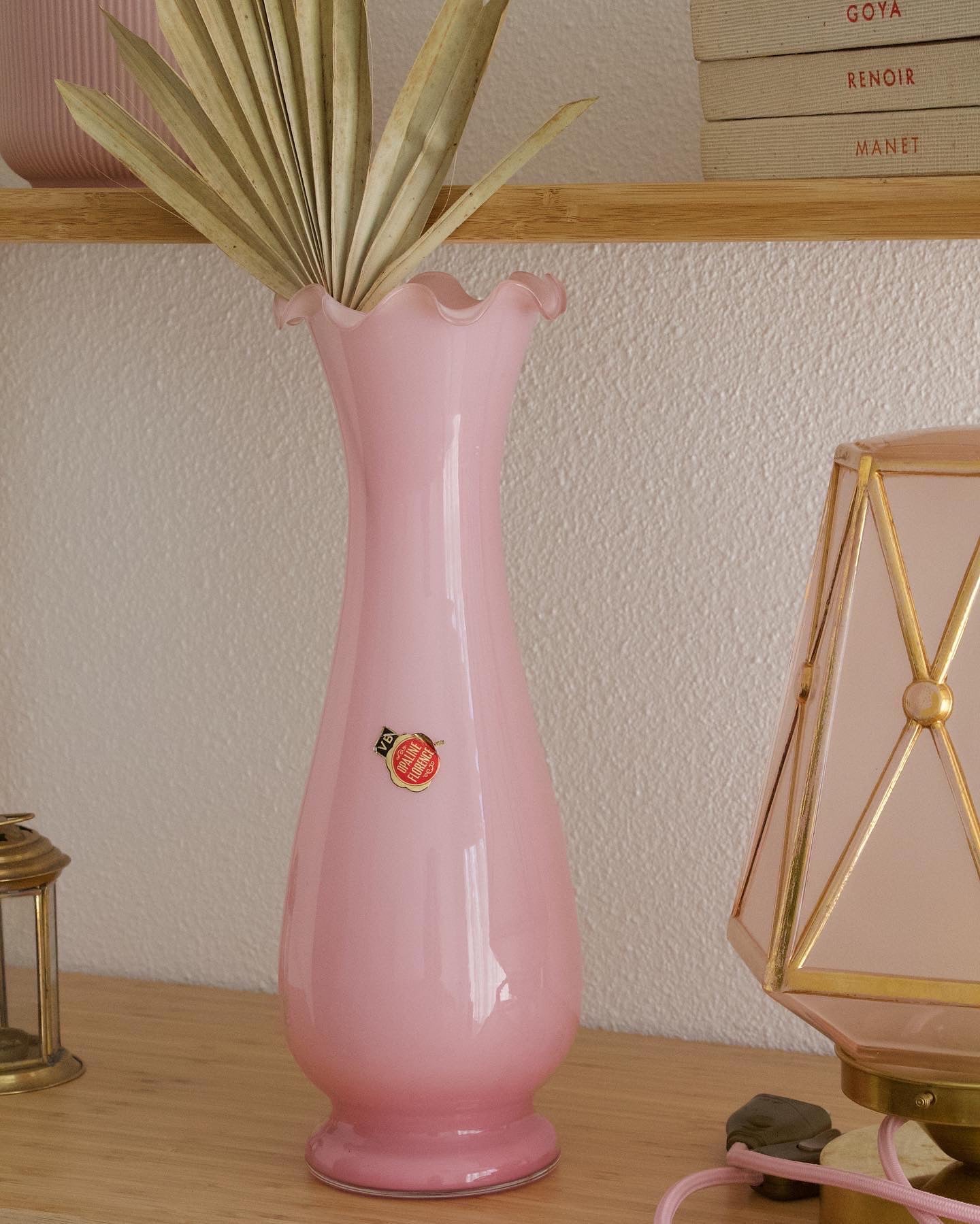 Vase vintage opaline de Florence, made in Italy - Brocante Vannes Décoration Meubles Vintage