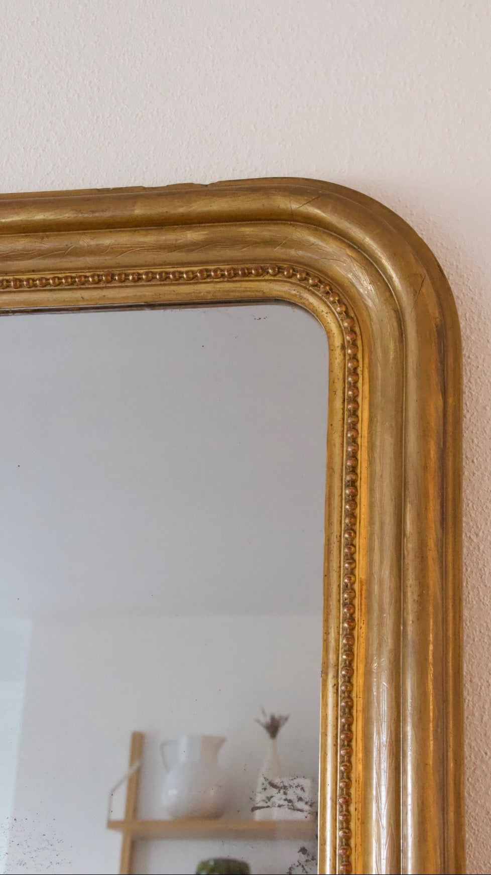 Ancien miroir Louis-Philippe doré
