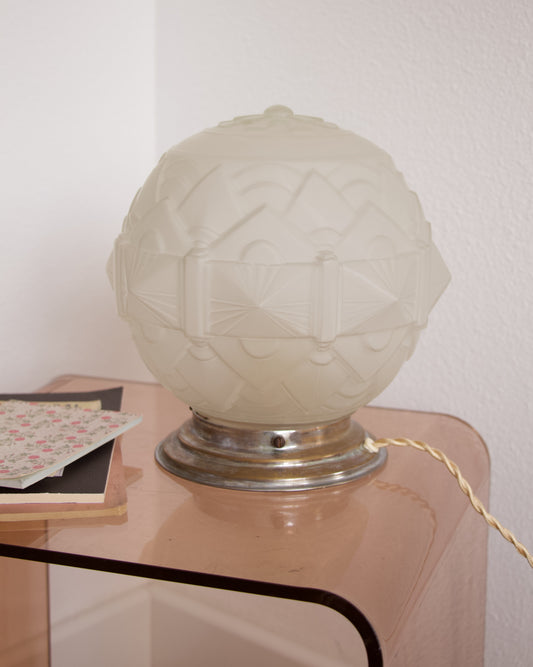 Lampe à poser Globe Art Déco - Pépites Brocante Vintage Déco 