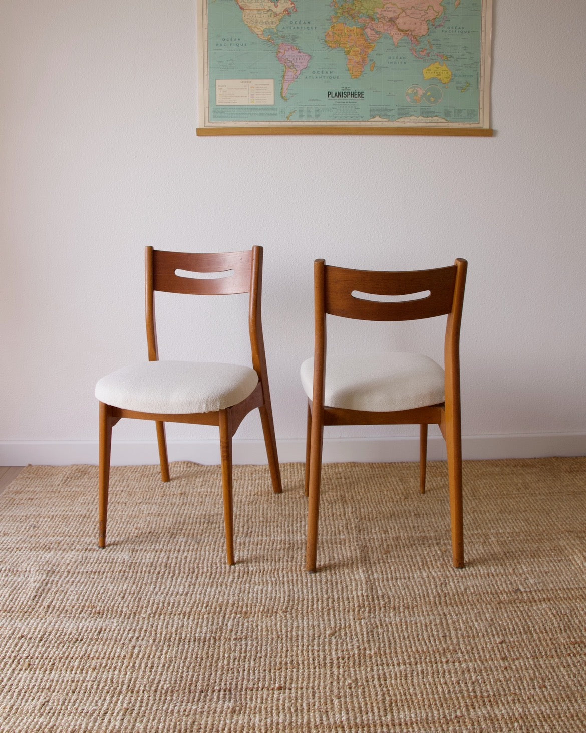 Paire de chaises style scandinave années 60 - Brocante Vannes Mobilier & Décoration Vintage