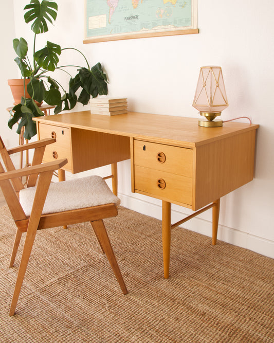 Bureau scandinave vintage allemand années 60/70 - Brocante Vannes Décoration Meubles Vintage