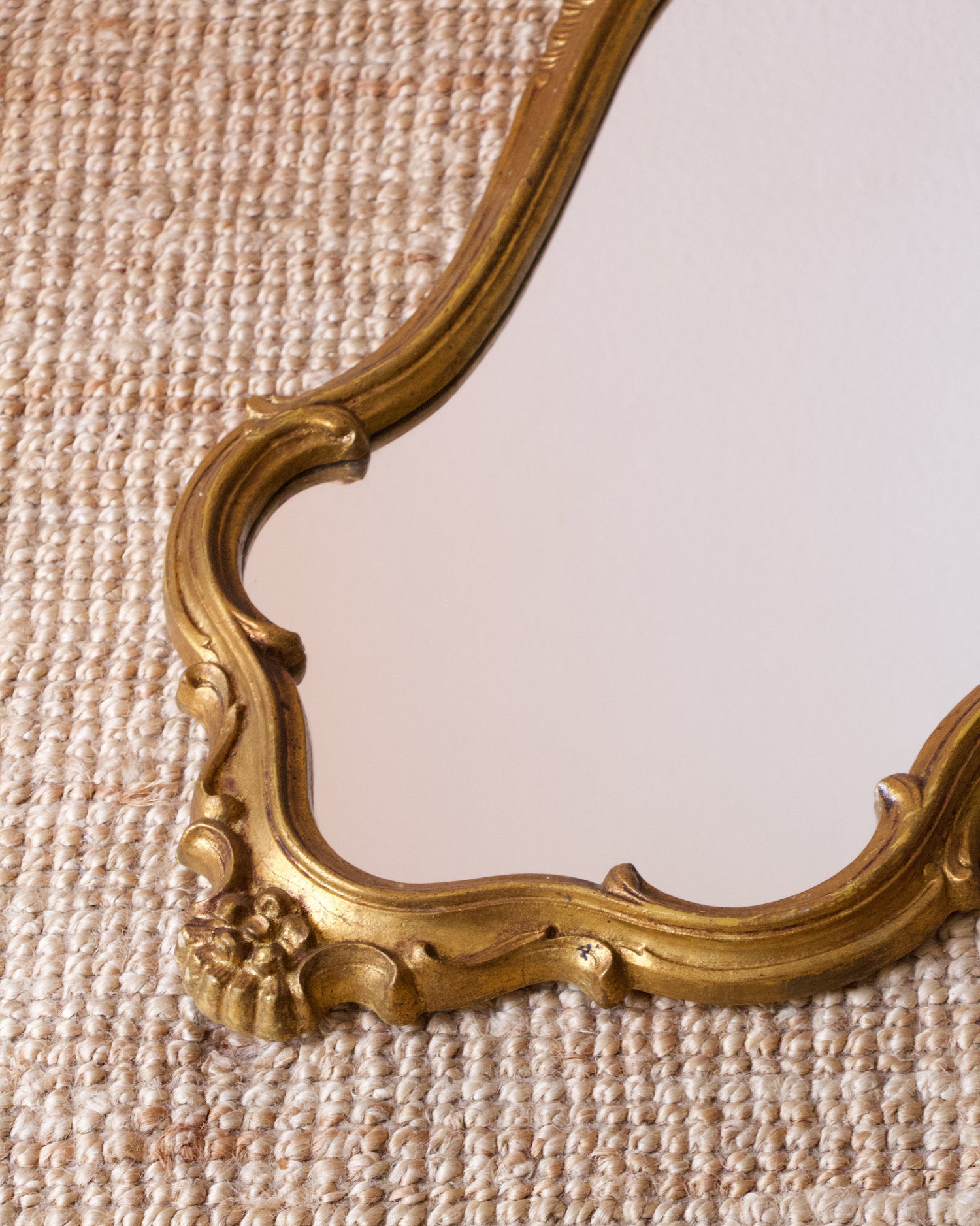 Miroir doré arabesque style baroque vintage - Brocante Vannes Décoration vintage