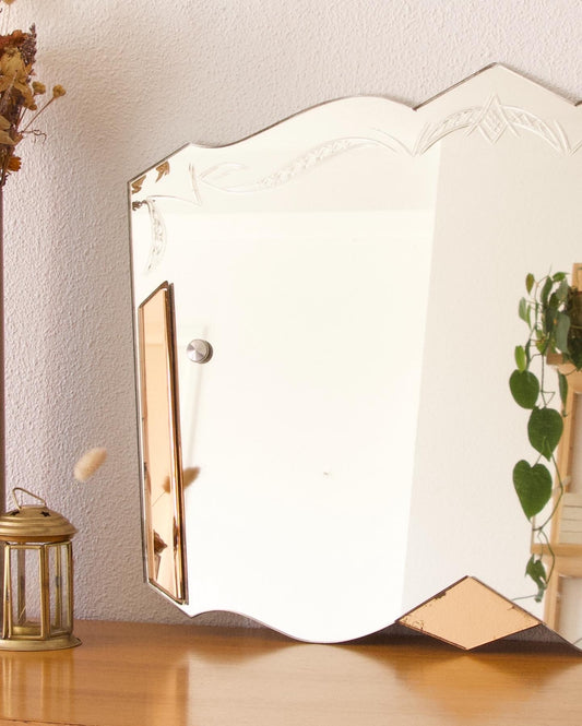 Miroir vénitien style art déco années 50 - Brocante Vannes - Décoration Vintage