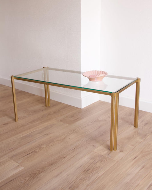 Table basse vintage dorée ✨