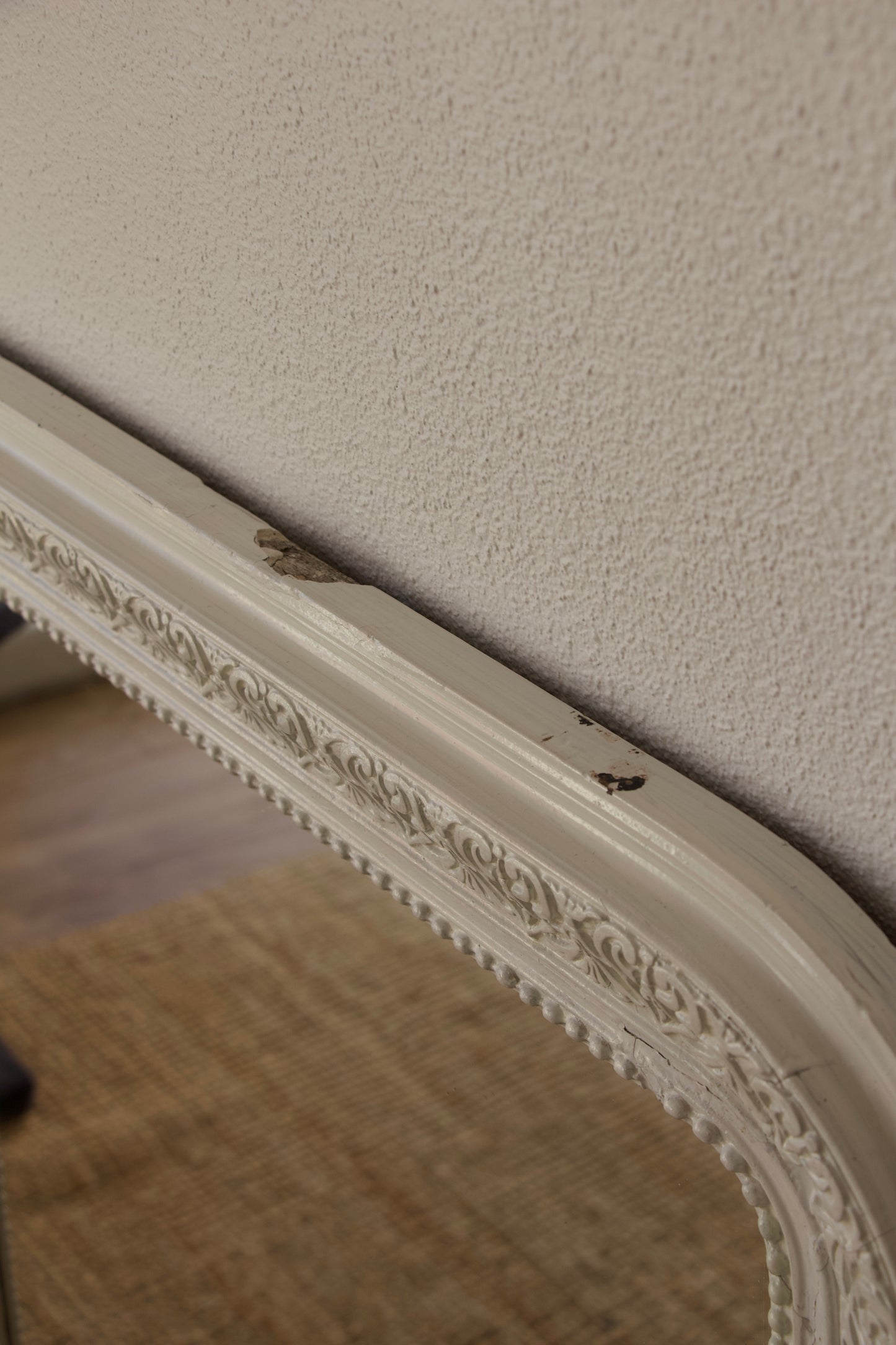 Grand miroir Louis-Philippe blanc