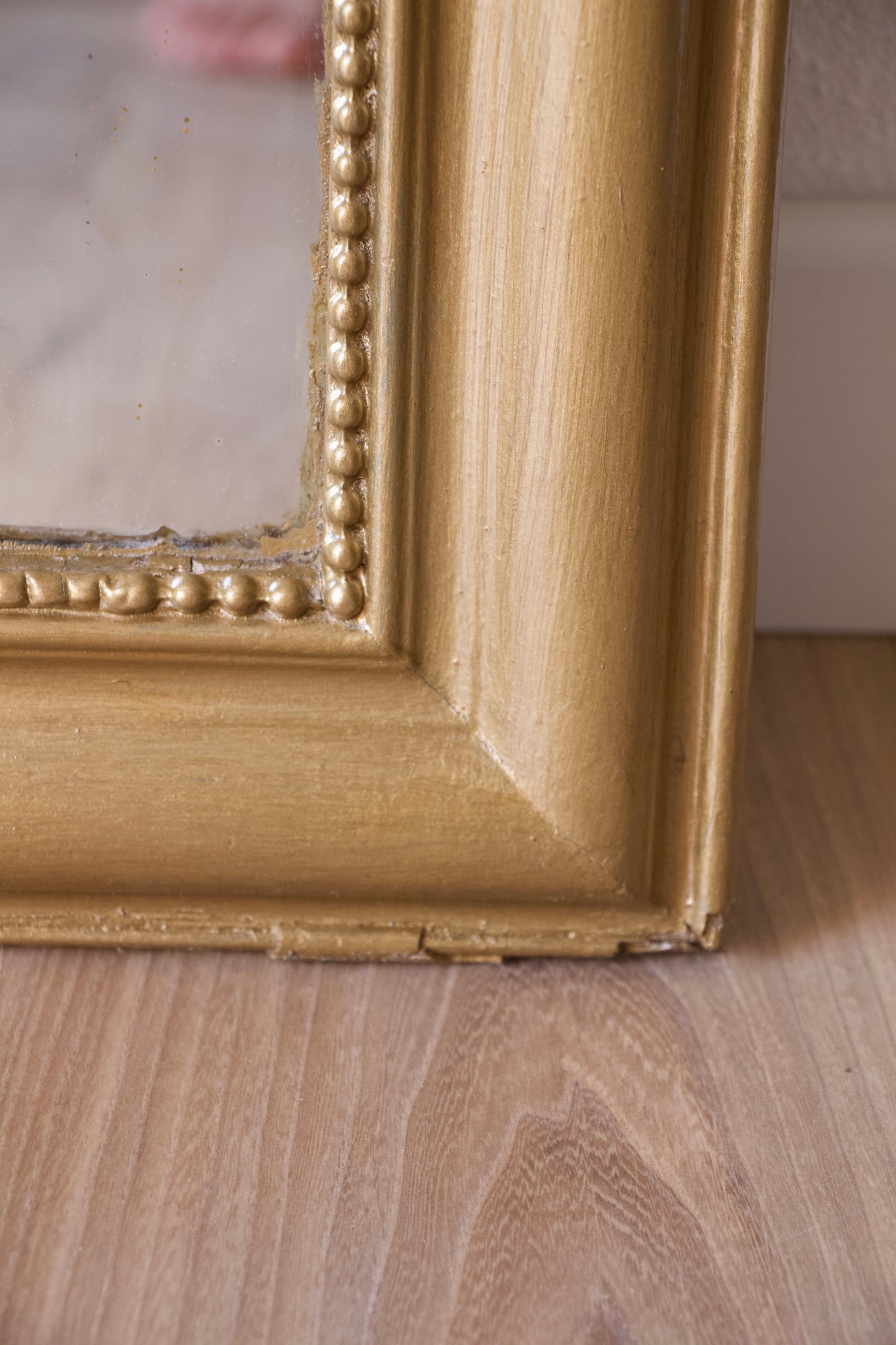 Ancien miroir vintage Louis-Philippe doré - Pépites Déco Vintage Brocante en ligne Vannes
