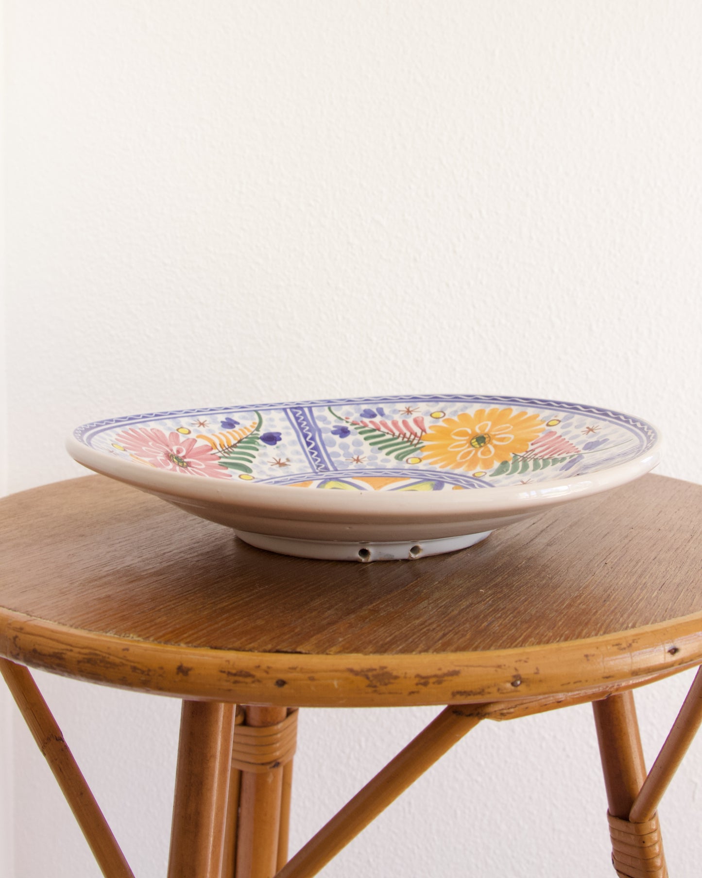 Assiette décorative fleurs Brocante en ligne Pépites Déco Vintage Vannes