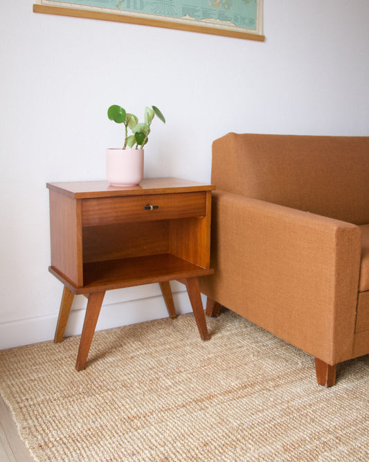 Table de chevet pieds compas années 60