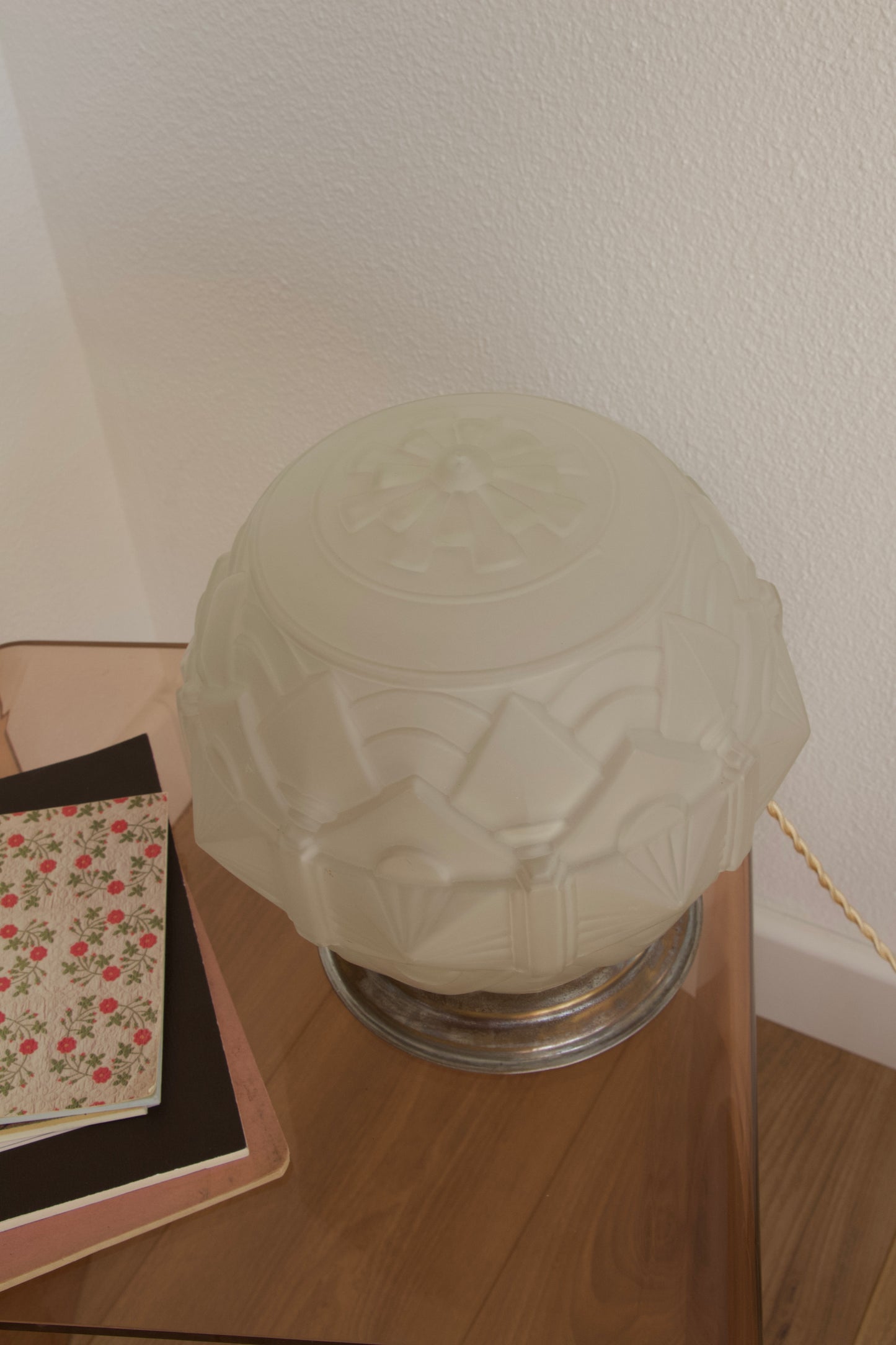 Lampe à poser Globe Art Déco - Pépites Brocante Vintage Déco 