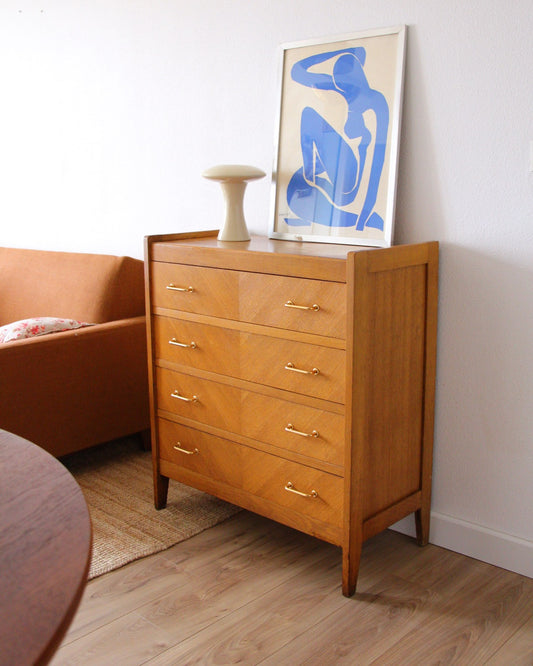 Commode années 60 placage chêne