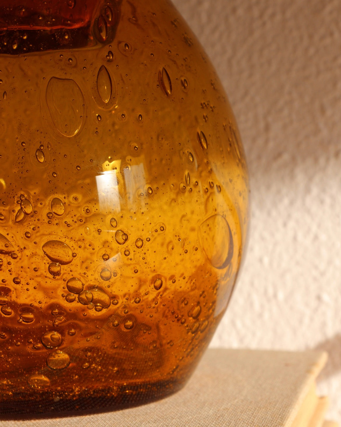 Bonbonnière verre soufflé de la verrerie La Rochère - Pépites Brocante Vannes Décoration Vintage