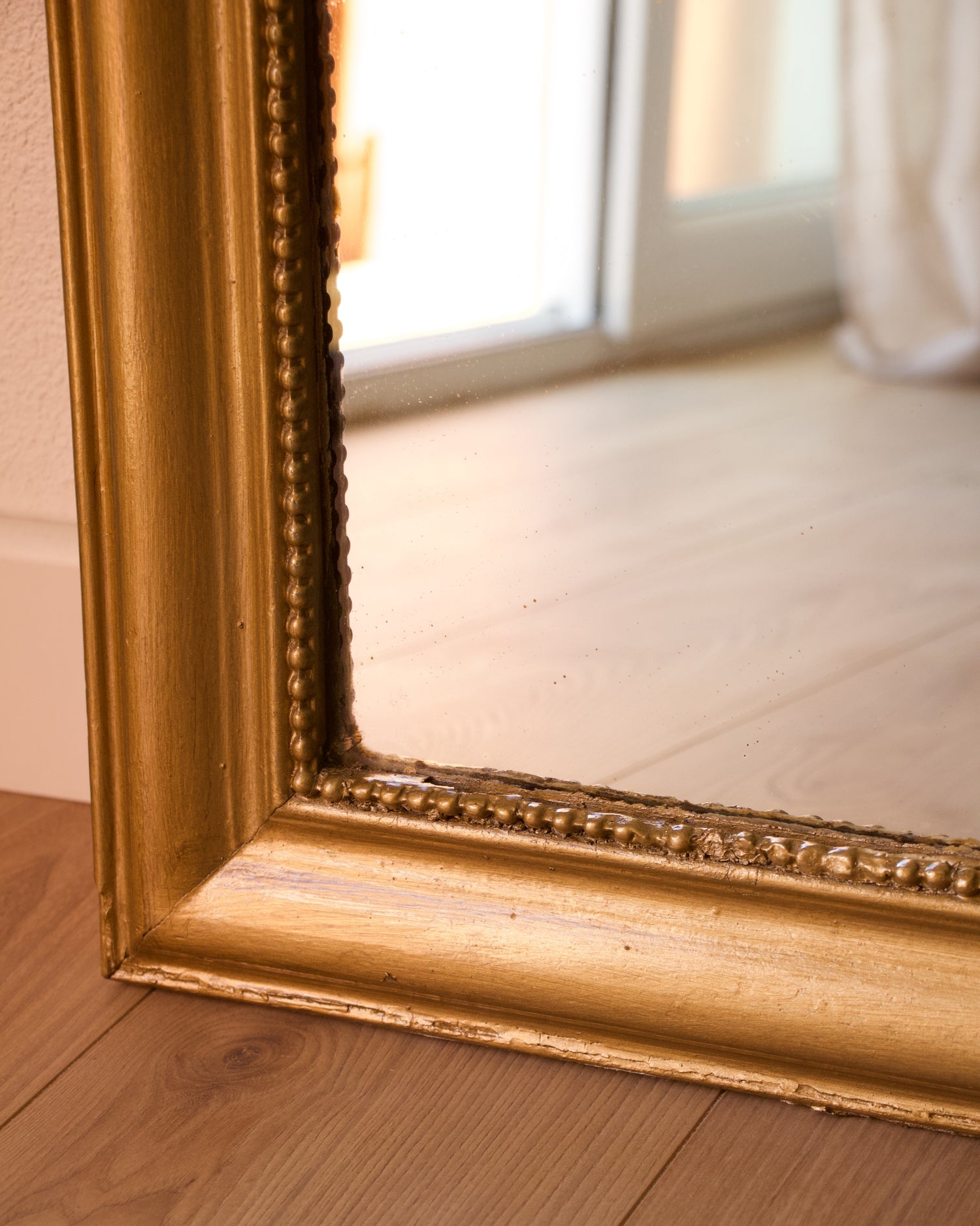 Ancien miroir vintage Louis-Philippe doré - Pépites Déco Vintage Brocante en ligne Vannes