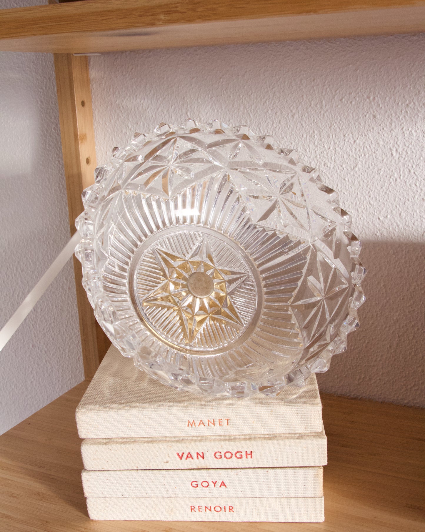 Ancienne coupe en cristal de bavière sur pied - Brocante Vannes Décoration Meubles Vintage 