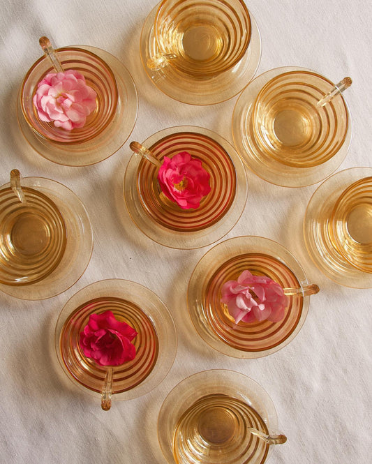 Set 10 tasses à café Gondolo années 50 - Pépites brocante Vannes - Décoration Vintage