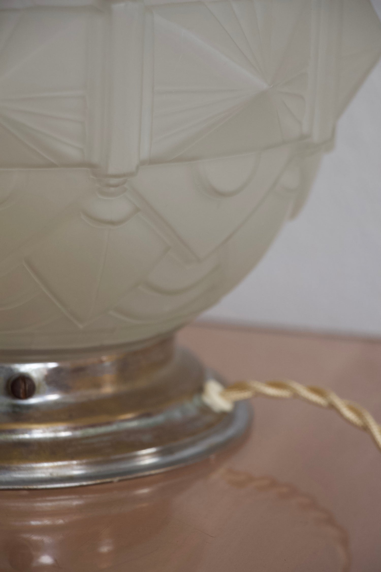 Lampe à poser Globe Art Déco - Pépites Brocante Vintage Déco 