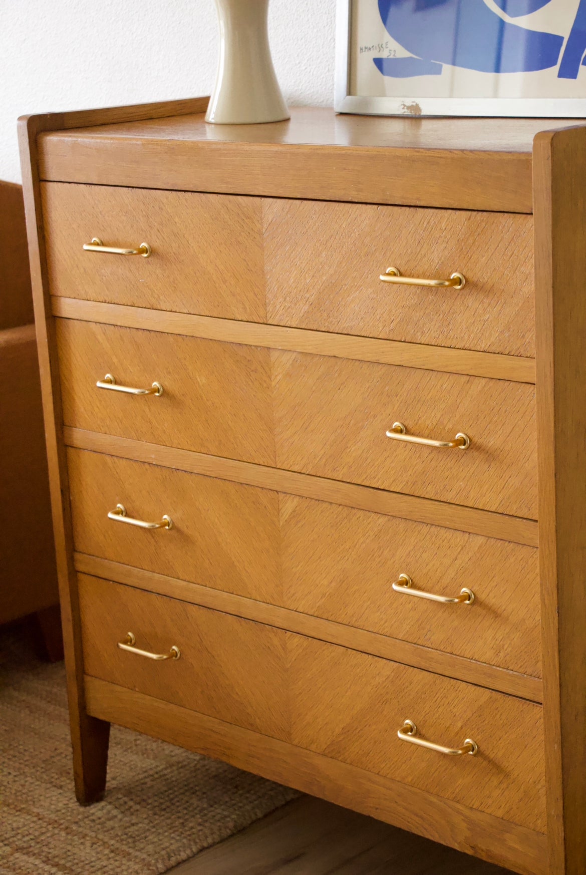 Commode années 60 placage chêne