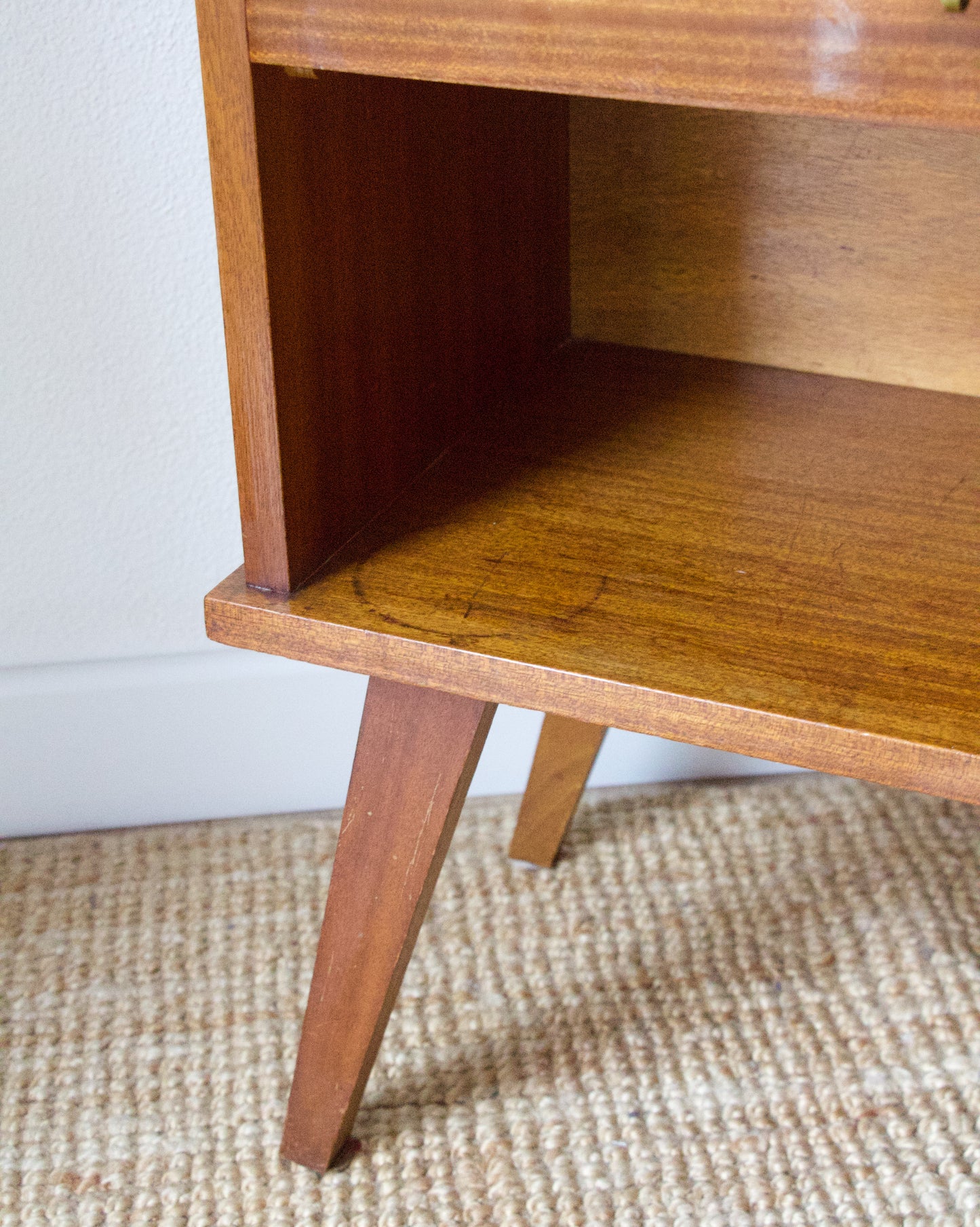 Table de chevet pieds compas années 60