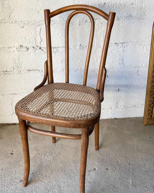 Chaise Bistrot Thonet hêtre courbé et cannage Pépites Déco Vintage Vannes