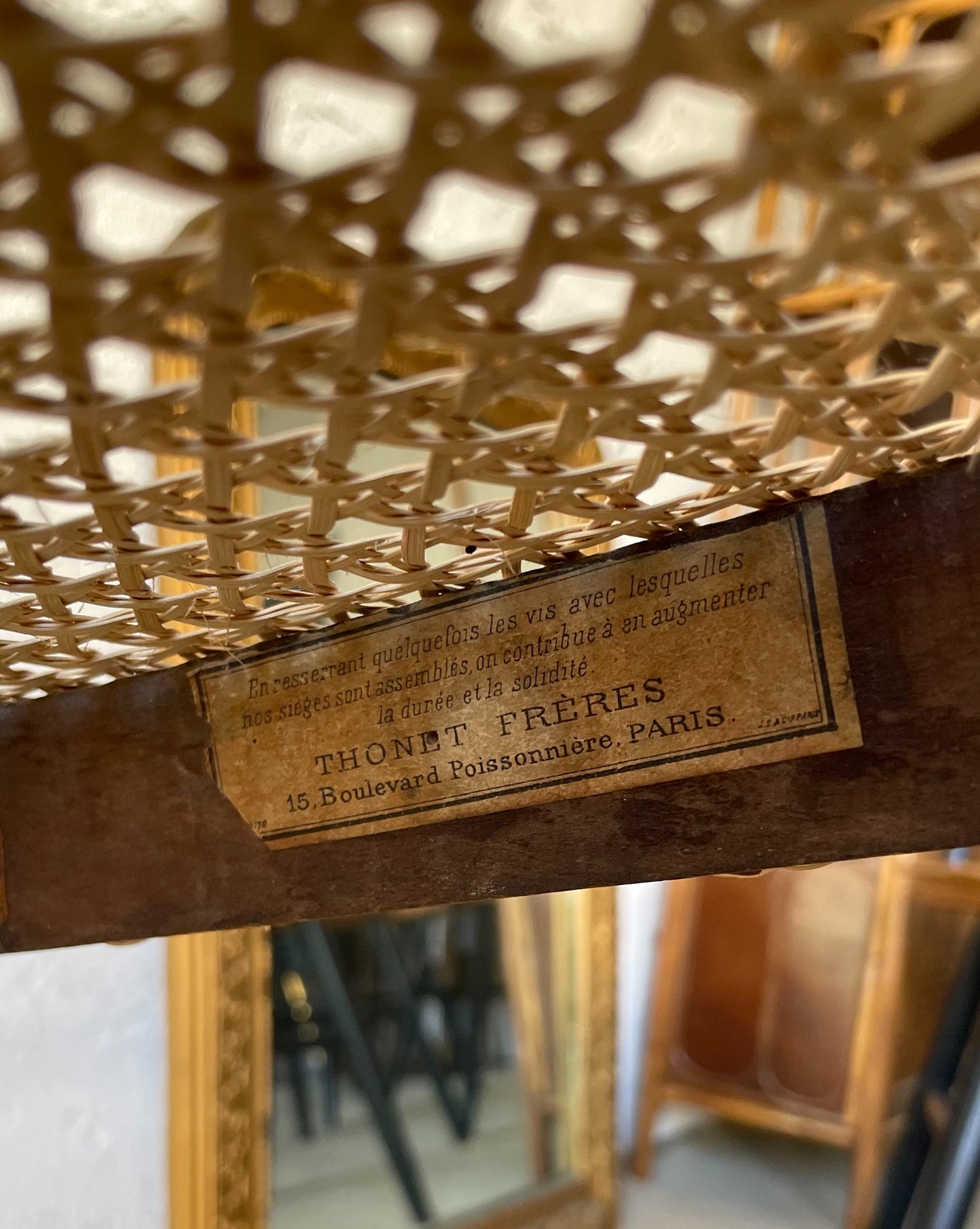 Chaise Bistrot Thonet hêtre courbé et cannage Pépites Déco Vintage Vannes