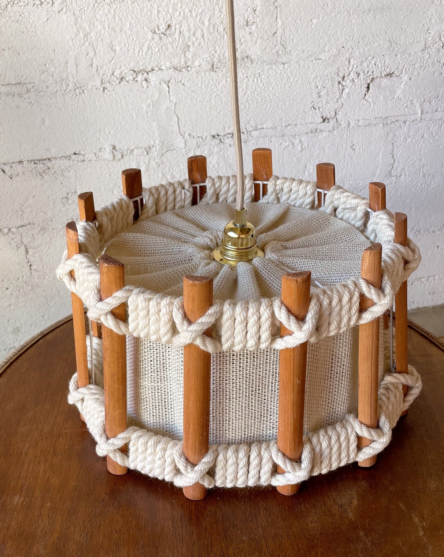 Pépites Déco Vintage : Suspension vintage made in RDA matières naturelles années 70