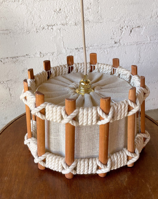 Pépites Déco Vintage : Suspension vintage made in RDA matières naturelles années 70