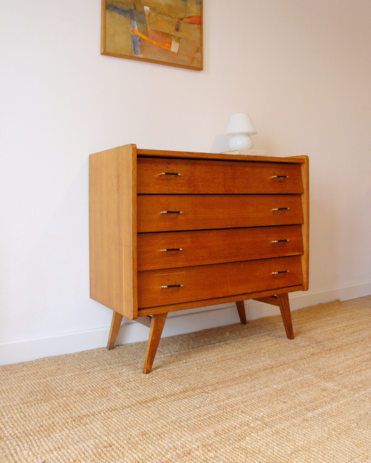 Commode pieds compas vintage années 60 - Brocante Vannes Décoration Meubles Vintage