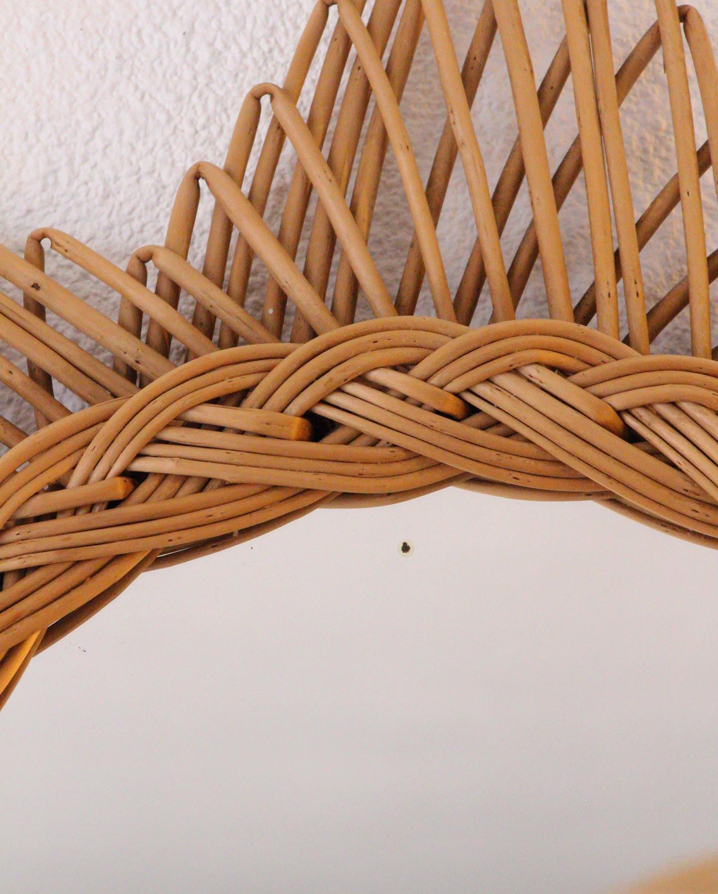 Miroir rotin vintage années 60 - Pépites Déco Vintage Brocante Vannes